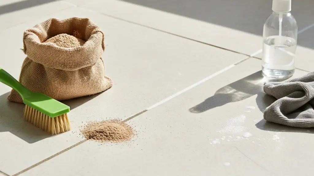 Gartenpulver reinigt Fugen besser als Bleiche: simpel ohne Chemie